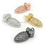 Micro Pave Clear CZ Pawpaw Charm for Bracelets or Necklaces