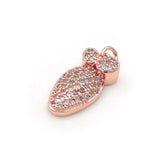 Micro Pave Clear CZ Pawpaw Charm for Bracelets or Necklaces