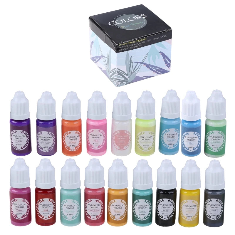 18 Colors Art Ink Resin Pigment Kit Liquid Resin Colorant Dye