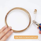 18 Gauge Half Round Copper Wire Yellow Brass Jewelry Beading Craft 16.5 Feet