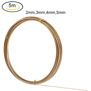 18 Gauge Half Round Copper Wire Yellow Brass Jewelry Beading Craft 16.5 Feet