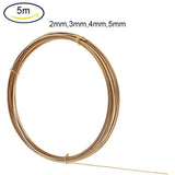 18 Gauge Half Round Copper Wire Yellow Brass Jewelry Beading Craft 16.5 Feet