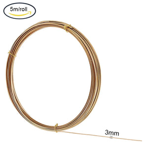 18 Gauge Half Round Copper Wire Yellow Brass Jewelry Beading Craft 16.5 Feet