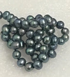 Gorgeous AAA 8-9mm Natural Tahitian Green Baroque Pearl Necklace