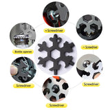 18-In-1 Snowflake KeyChain Multi-Tool Set for Home Outdoor