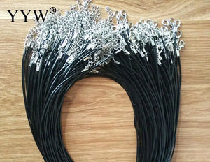 18 Inch 1.5mm Necklace Cord Waxed Cotton Cord lobster clasp Necklace chain