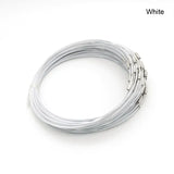 18 Inch 50PCS Stainless Steel Wire Cable Chain Necklace Charms for European