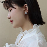 18K Plated Leaf Stud Earrings Stainless Steel Jewelry