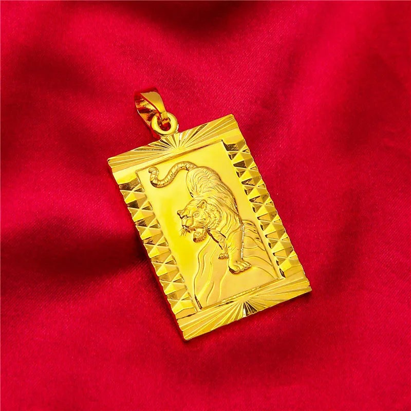 18K Yellow Dragon Pendant for Men Women - Wedding Engagement Gift - Pendant Only