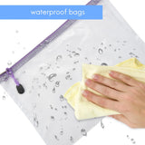 18 Pack Waterproof Zipper File Bags Document Pouch Multipurpose Travel Bags