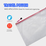 18 Pack Waterproof Zipper File Bags Document Pouch Multipurpose Travel Bags