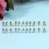 18 Pairs Stainless Steel Stud Earrings Star Moon Heart Cartilage Flatback