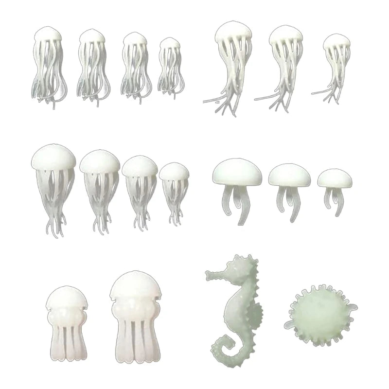 18 Pcs Mini Jellyfish Resin Filler Epoxy Mold DIY Crafts Jewelry Making