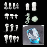 18 Pcs Mini Jellyfish Resin Filler Epoxy Mold DIY Crafts Jewelry Making