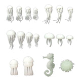 18 Pcs Mini Jellyfish Resin Filler Epoxy Mold DIY Crafts Jewelry Making
