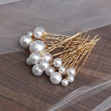 18 Pcs Set Pearls Hair Combs Bridal Headdress Women Beads Wedding Hairpins