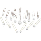 18 Pcs Set Pearls Hair Combs Bridal Headdress Women Beads Wedding Hairpins