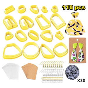 18 Shapes Earring Cutters with Sealing Bag for Jewelry DIY