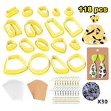 18 Shapes Earring Cutters with Sealing Bag for Jewelry DIY