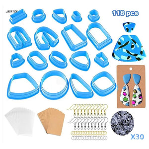 18 Shapes Earring Cutters with Sealing Bag for Jewelry DIY