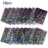 18 Sheet Resin Supplies Kit, Decorate Stickers for Silicone Molds