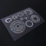 18 Sheets Resin Supplies Kit Holographic Magic Stickers for Silicone Molds