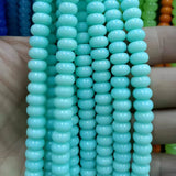 Multicolor Natural Stone Abacus Jades Chacledony Rondelle Beads