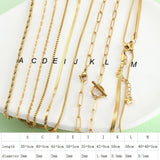 18 Styles Initial Necklace for Women Stainless Steel Long Chain Choker