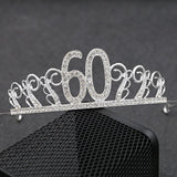 18th Birthday Rhinestone Tiara Headband for Cake Prom Party