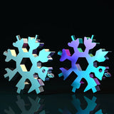 18-in-1 Stainless Steel Snowflake Tool Card Keyring