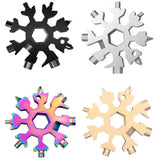 18-in-1 Stainless Steel Snowflake Tool Card Keyring