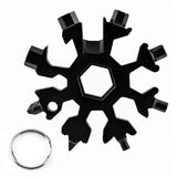 18-in-1 Stainless Steel Snowflake Tool Card Keyring