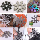 18-in-1 Stainless Steel Snowflake Tool Card Keyring