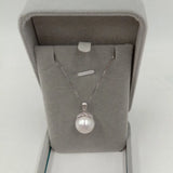 925 Silver Box Chain Pearl Pendant Necklace