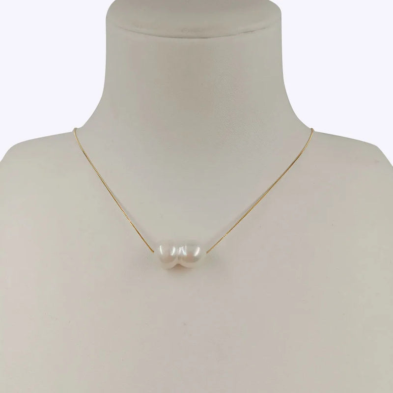 18" 925 Silver Pendant Necklace with Freshwater Baroque Pearl