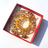 18k Solid GoldGF Chain Necklace Men's 10mm In 600mm
