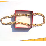 18k Solid GoldGF Chain Necklace Men's 10mm In 600mm