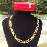 18k Solid GoldGF Chain Necklace Men's 10mm In 600mm