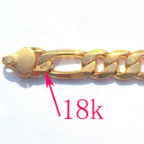 18k Solid GoldGF Chain Necklace Men's 10mm In 600mm