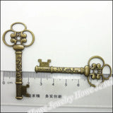 Vintage Key Charms Antique Bronze for Jewelry Making