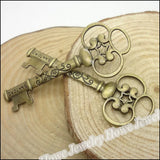 Vintage Key Charms Antique Bronze for Jewelry Making