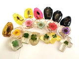 18pcs Mixed Clover Sunflower Insect Scorpion Pendant Crystal for DIY Jewelry