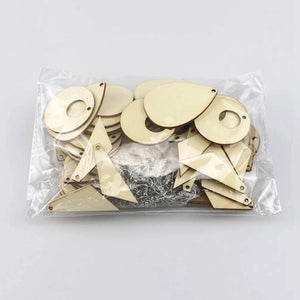 180 Pcs Unfinished Wood Earrings with Hooks, DIY Crafting Supplies