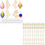 180 Pcs Unfinished Wood Earrings with Holes and Hooks