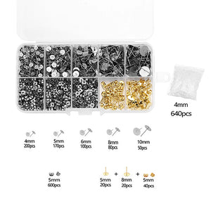 1800 Pcs Stainless Steel Earring Posts Kit