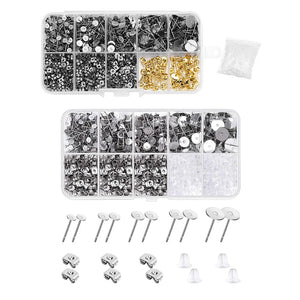 1800 Pcs Stainless Steel Earring Posts Kit