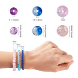 1800Pcs Crackle Glass Beads Round Spacer Beads for Jewelry Making