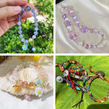 1800Pcs Crackle Glass Beads Round Spacer Beads for Jewelry Making