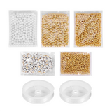 1800Pcs Beads Making Kit, Round & Alphabet Beads, Pearl Beads & Elastic String