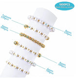 Beads Making Kit with Round Spacer Beads and Elastic String